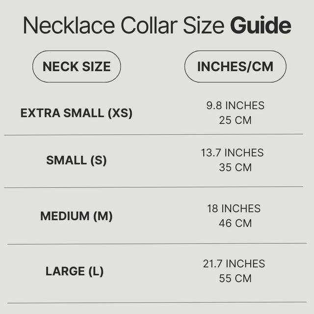 Necklace Collar Size Guide for Humans and Pets